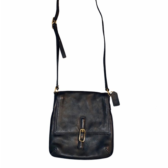Coach Handbags - Coach Black Leather Crossbody Bag
